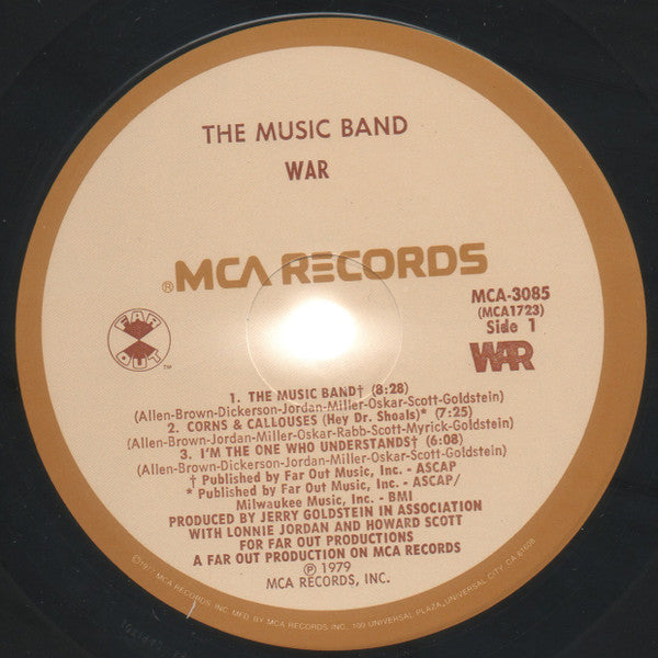 War - The Music Band (Vinyl, LP, Album) Very Good (VG) / Very Good (VG)