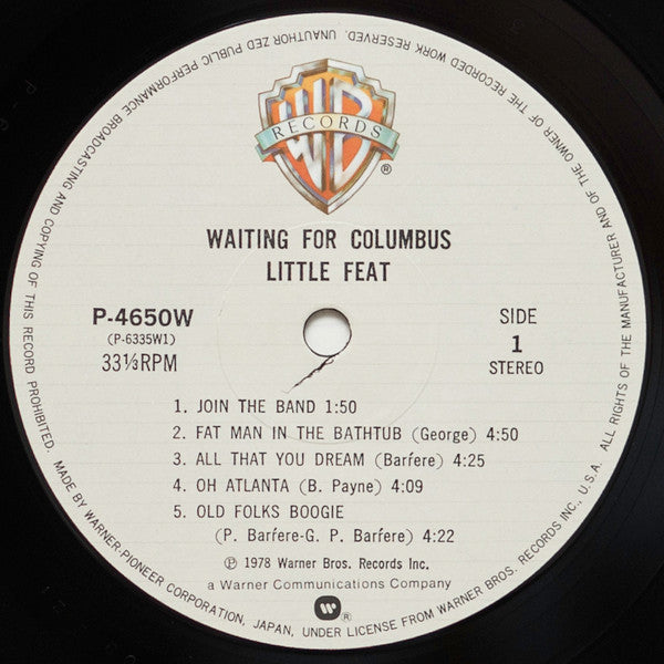 Little Feat - Waiting For Columbus (2xVinyl, LP, Album, Reissue) Very Good Plus (VG+) / Very Good Plus (VG+)