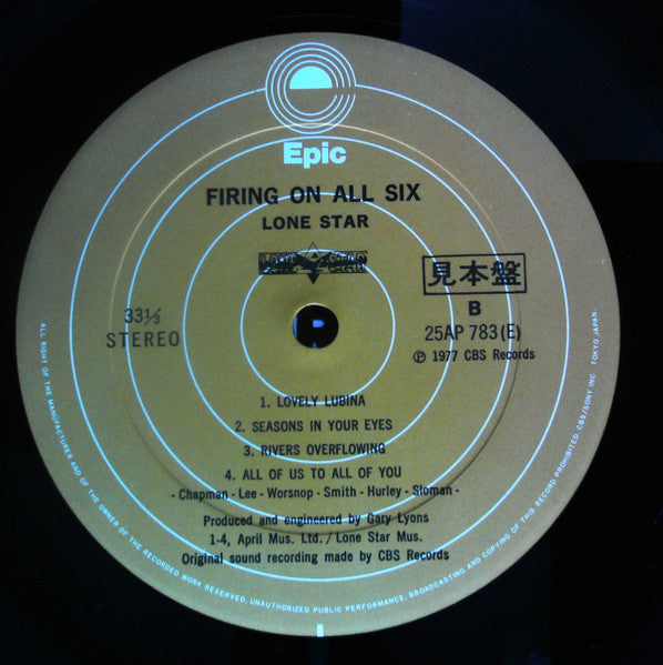 Lone Star (2) - Firing On All Six (Vinyl, LP, Promo) Very Good Plus (VG+) / Very Good Plus (VG+)