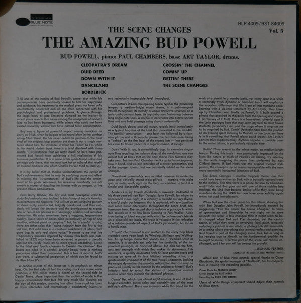 Bud Powell - The Scene Changes, Vol. 5 (Vinyl, LP, Album, Reissue, Stereo) Very Good Plus (VG+) / Very Good (VG)