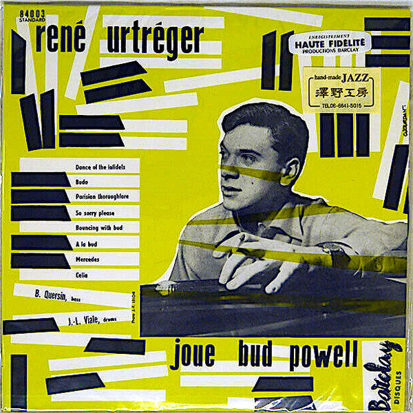 René Urtreger - Joue Bud Powell (Vinyl, LP, 10", Album, Reissue, Mono) Very Good (VG) / Near Mint (NM or M-)