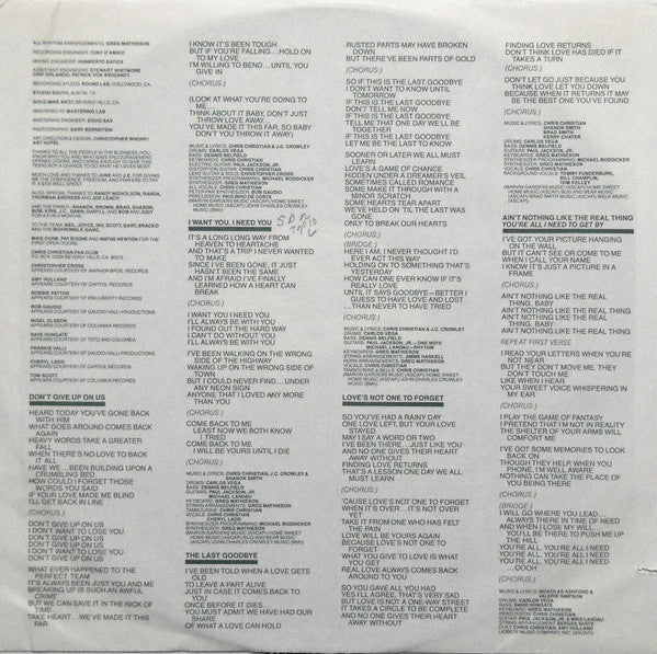 Chris Christian - Chris Christian (Vinyl, LP, Album) Very Good Plus (VG+) / Very Good Plus (VG+)