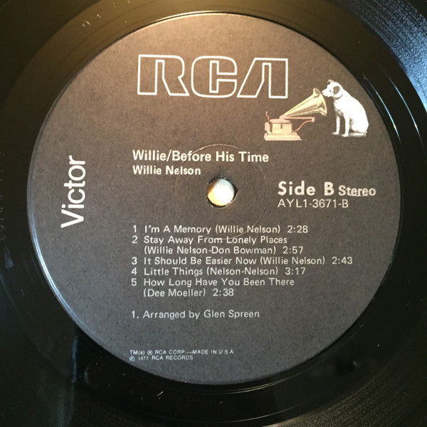 Willie Nelson - Willie - Before His Time (Vinyl, LP, Compilation, Stereo) Very Good (VG) / Very Good (VG)