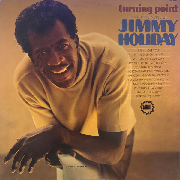 Jimmy Holiday - Turning Point (Vinyl, LP, Album, Mono) Very Good Plus (VG+) / Good Plus (G+)