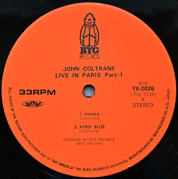 John Coltrane - Live In Paris Part 1 (Vinyl, LP, Album)