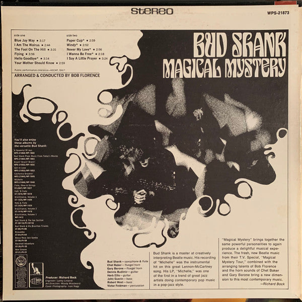 Bud Shank - Magical Mystery (Vinyl, LP, Album, Stereo) Good Plus (G+) / Good Plus (G+)