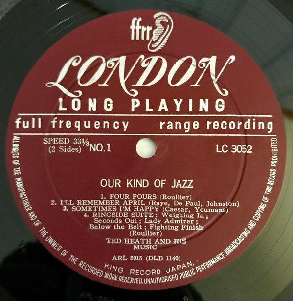 Ted Heath And His Music - Our Kind of Jazz (Vinyl, LP, Album) Very Good (VG) / Very Good (VG)