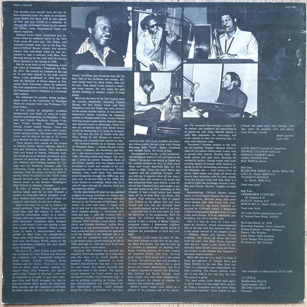 Louis Smith Quintet - Just Friends (Vinyl, LP, Album, Stereo) Very Good Plus (VG+) / Very Good (VG)
