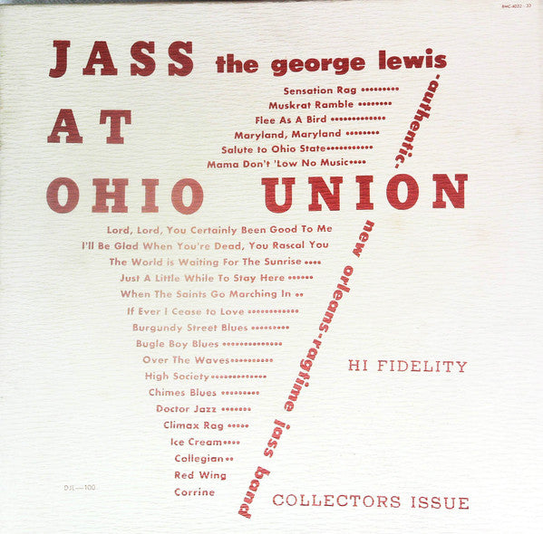 George Lewis' Ragtime Band - Jass At The Ohio Union (2xVinyl, LP) Near Mint (NM or M-) / Very Good Plus (VG+)