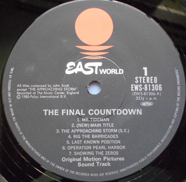 John Scott - The Final Countdown (Vinyl, LP, Album) Very Good Plus (VG+) / Good Plus (G+)