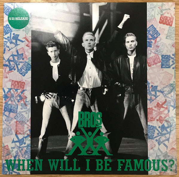 Bros - When Will I Be Famous? (Vinyl, 12", 45 RPM, Single, Promo) Near Mint (NM or M-) / Very Good (VG)