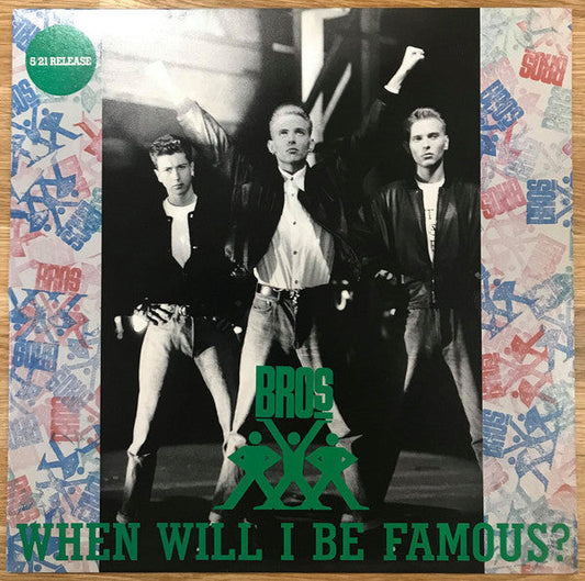 Bros - When Will I Be Famous? (Vinyl, 12", 45 RPM, Single, Promo) Near Mint (NM or M-) / Very Good (VG)