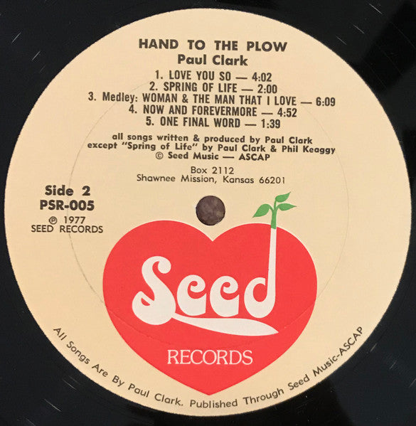 Paul Clark (5) - Hand To The Plow (Vinyl, LP, Album) Very Good Plus (VG+) / Very Good Plus (VG+)