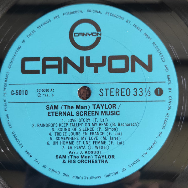 Sam Taylor (2) - Eternal Screen Music (Vinyl, LP, Stereo) Very Good Plus (VG+) / Very Good Plus (VG+)