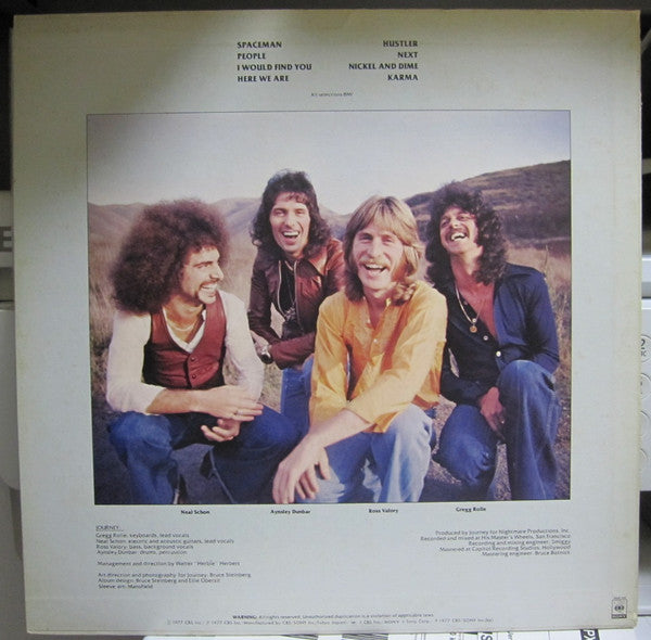 Journey - Next (Vinyl, LP, Album, Promo, Stereo) Very Good Plus (VG+) / Good Plus (G+)