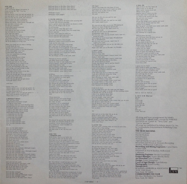 Commodores - Midnight Magic = ミッドナイト・マジック (Vinyl, LP, Album, Stereo) Very Good Plus (VG+) / Very Good (VG)