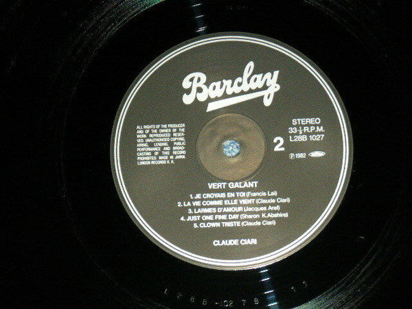 Claude Ciari - Vert Galant (Vinyl, LP, Album, Stereo) Very Good Plus (VG+) / Very Good (VG)