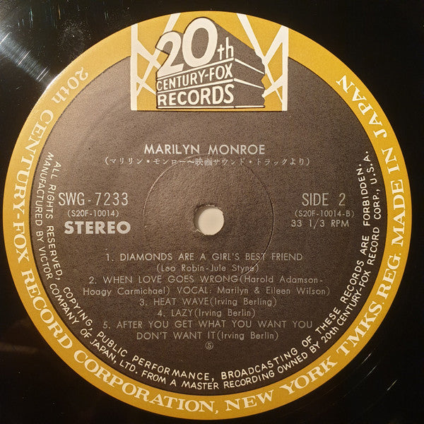Marilyn Monroe - Marilyn (Vinyl, LP, Compilation, Reissue, Stereo)