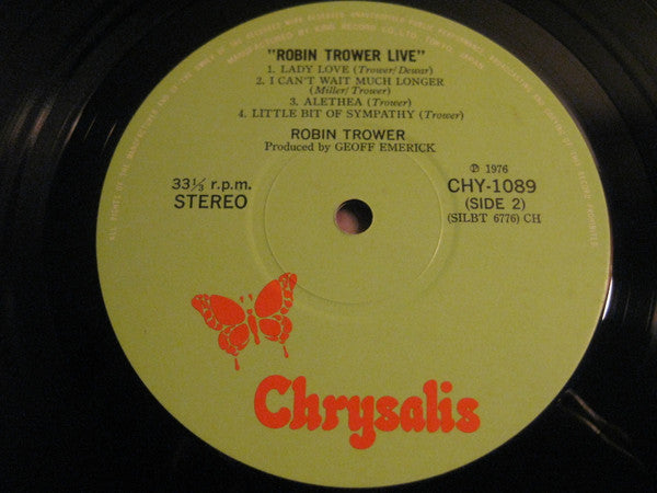 Robin Trower - Robin Trower Live! (Vinyl, LP, Album, Limited Edition) Very Good Plus (VG+) / Very Good Plus (VG+)