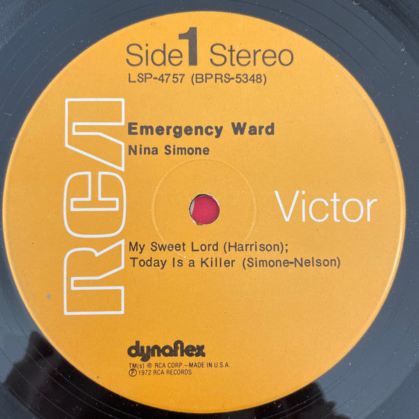 Nina Simone - In Concert - Emergency Ward! (Vinyl, LP, Album, Stereo) Very Good Plus (VG+) / Very Good (VG)