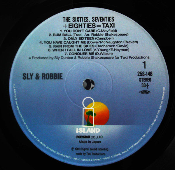 Sly & Robbie - The Sixties, Seventies + Eighties = Taxi (Vinyl, LP, Album, Stereo) Near Mint (NM or M-) / Very Good Plus (VG+)