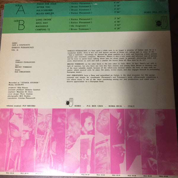Enrico Pieranunzi - Jazz A Confronto 24 (Vinyl, LP, Album) Very Good (VG) / Very Good Plus (VG+)