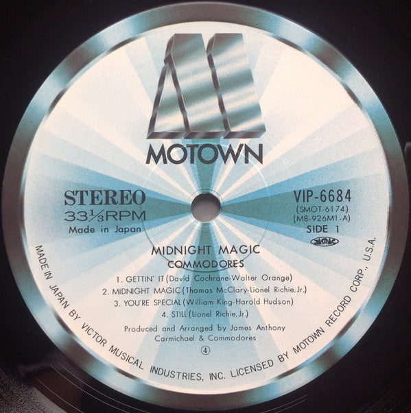 Commodores - Midnight Magic = ミッドナイト・マジック (Vinyl, LP, Album, Stereo) Very Good Plus (VG+) / Very Good (VG)