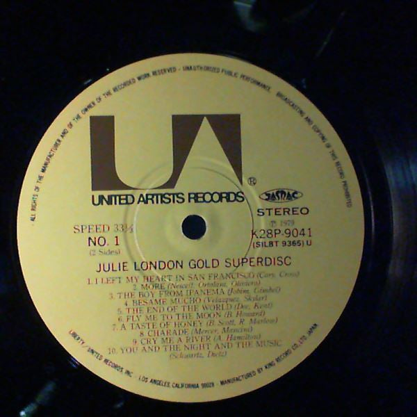 Julie London - Gold Superdisc (Vinyl, LP, Compilation, Stereo) Very Good (VG) / Good Plus (G+)