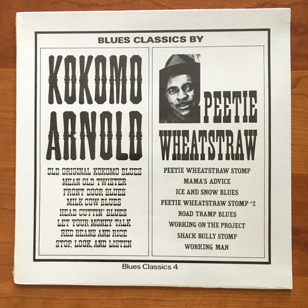Kokomo Arnold - Blues Classics By Kokomo Arnold / Peetie Wheatstraw (Vinyl, LP, Compilation, Reissue) Very Good Plus (VG+) / Very Good (VG)