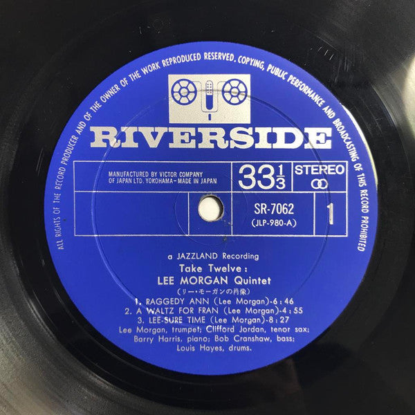 Lee Morgan Quintet - Take Twelve (Vinyl, LP, Album, Stereo) Near Mint (NM or M-) / Very Good Plus (VG+)