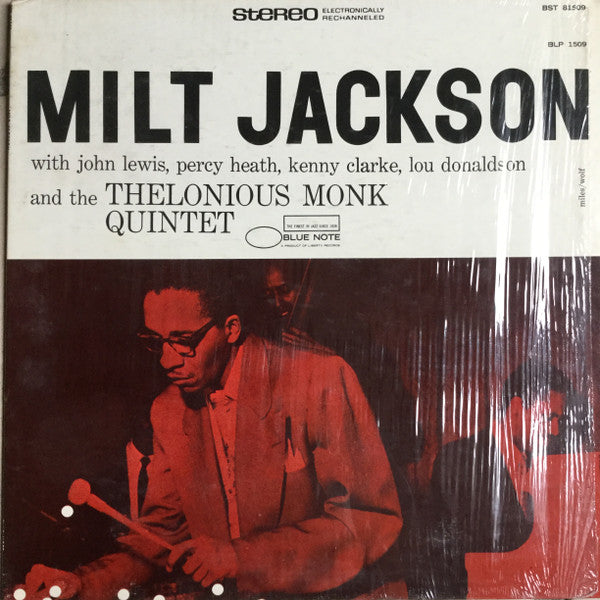 Milt Jackson - Milt Jackson With John Lewis, Percy Heath, Kenny Clarke, Lou Donaldson And The Thelonious Monk Quintet (Vinyl, Reissue, LP, Compilation, Remastered, Stereo) Very Good (VG) / Very Good Plus (VG+)