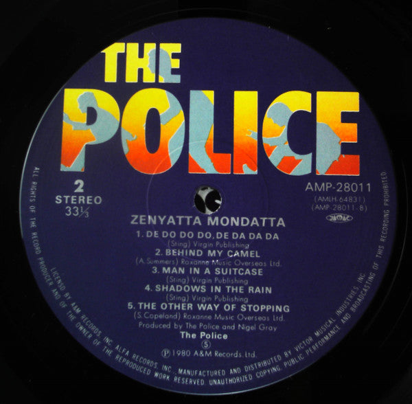 The Police - Zenyatta Mondatta (Vinyl, LP, Album, Stereo)