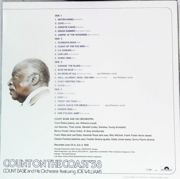 Count Basie Orchestra - Count On The Coast '58 (2xVinyl, LP, Album) Very Good Plus (VG+) / Very Good (VG)