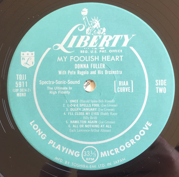Donna Fuller - My Foolish Heart (Vinyl, LP, Reissue, Mono) Very Good Plus (VG+) / Very Good Plus (VG+)
