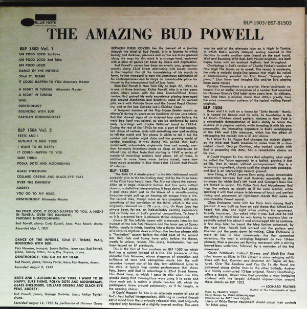 Bud Powell - The Amazing Bud Powell, Volume 1 (Vinyl, LP, Album, Re...