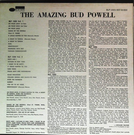 Bud Powell - The Amazing Bud Powell, Volume 1 (Vinyl, LP, Album, Reissue, Stereo) Very Good Plus (VG+) / Very Good (VG)