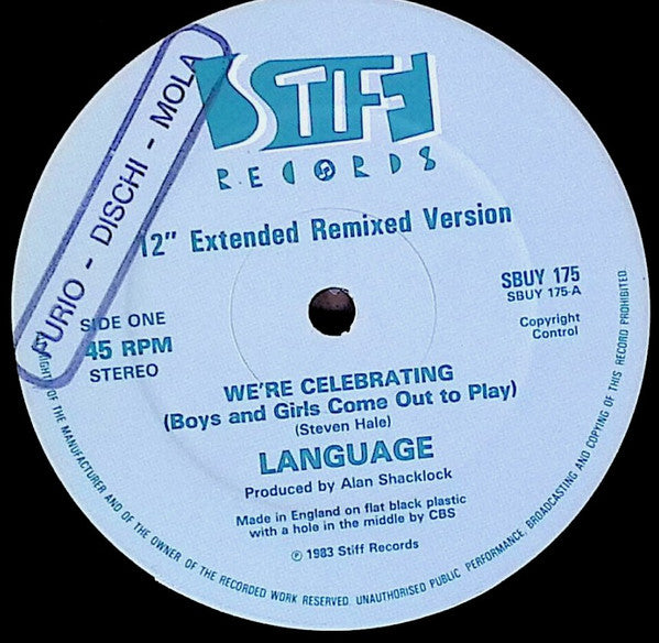Language (4) - We're Celebrating (Vinyl, 12", 45 RPM) Very Good (VG) / Very Good Plus (VG+)