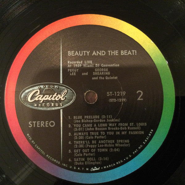 Peggy Lee - Beauty And The Beat! (Vinyl, LP, Album, Stereo) Very Good Plus (VG+) / Very Good (VG)
