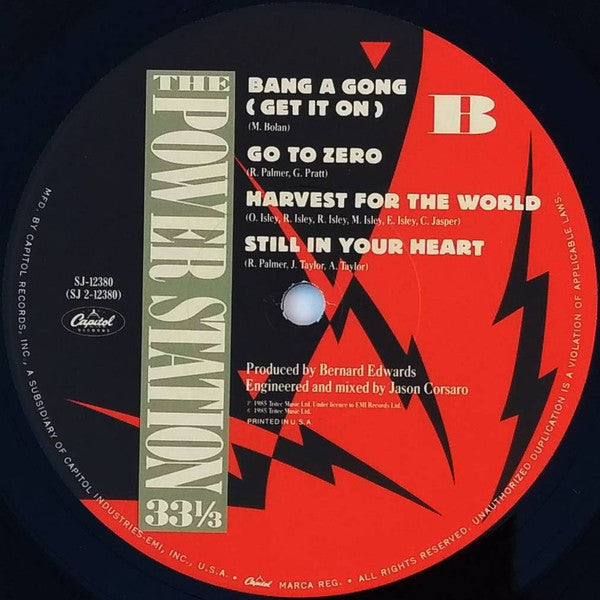 The Power Station - The Power Station 33⅓ (Vinyl, LP, Album) Very Good (VG) / Very Good Plus (VG+)