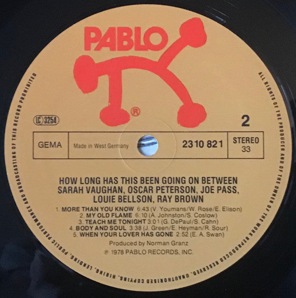 Sarah Vaughan - How Long Has This Been Going On? (Vinyl, LP, Album, Stereo) Very Good Plus (VG+) / Near Mint (NM or M-)