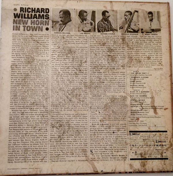 Richard Williams - New Horn In Town (Vinyl, LP, Album) Very Good Plus (VG+) / Very Good Plus (VG+)