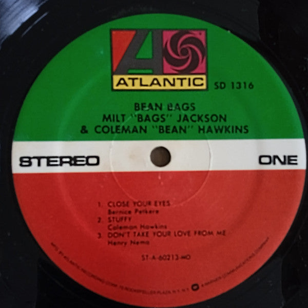 Milt Jackson - Bean Bags (Vinyl, LP, Stereo) Very Good Plus (VG+) / Good Plus (G+)