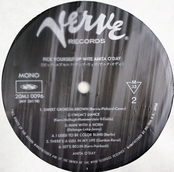 Anita O'Day - Pick Yourself Up (Vinyl, LP, Album, Reissue, Mono) Very Good Plus (VG+) / Very Good Plus (VG+)