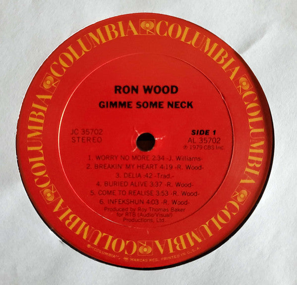 Ron Wood - Gimme Some Neck (Vinyl, LP, Album, Stereo) Good Plus (G+) / Very Good Plus (VG+)