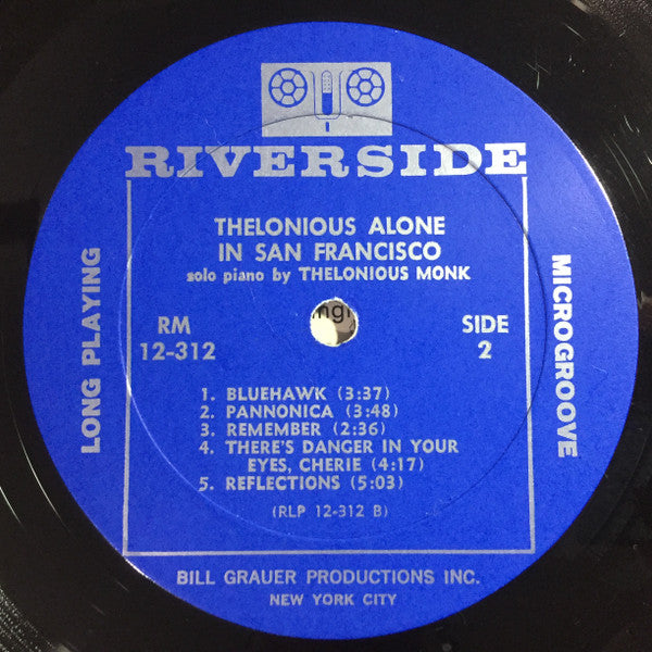 Thelonious Monk - Thelonious Alone In San Francisco (Vinyl, LP, Album, Reissue, Mono) Very Good (VG) / Very Good (VG)