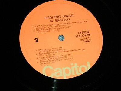 The Beach Boys - Concert = ビーチ・ボーイズ・コンサート (Vinyl, LP, Album, Reissue) Very Good Plus (VG+) / Very Good (VG)