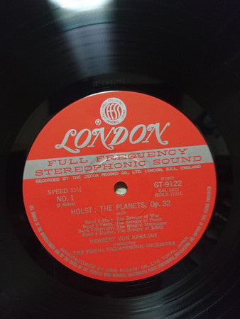 Herbert von Karajan - Planet (Vinyl, LP, Album, Repress, Stereo) Very Good Plus (VG+) / Very Good (VG)
