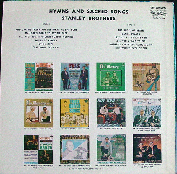 The Stanley Brothers - Hymns And Sacred Songs (Vinyl, LP, Album, Reissue, Mono) Very Good Plus (VG+) / Very Good (VG)
