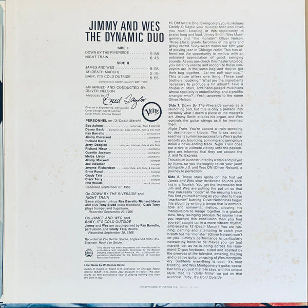 Jimmy Smith - Jimmy & Wes - The Dynamic Duo (Vinyl, LP, Album, Reis...