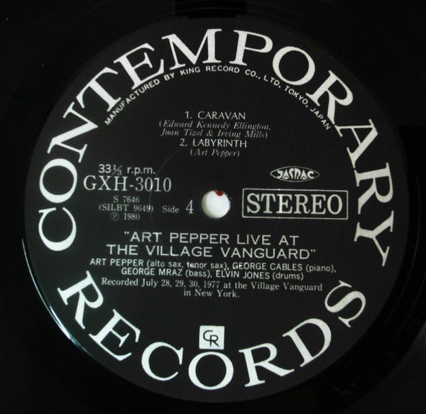 Art Pepper - Live At The Village Vanguard (Vinyl, Box Set, LP, Albu...